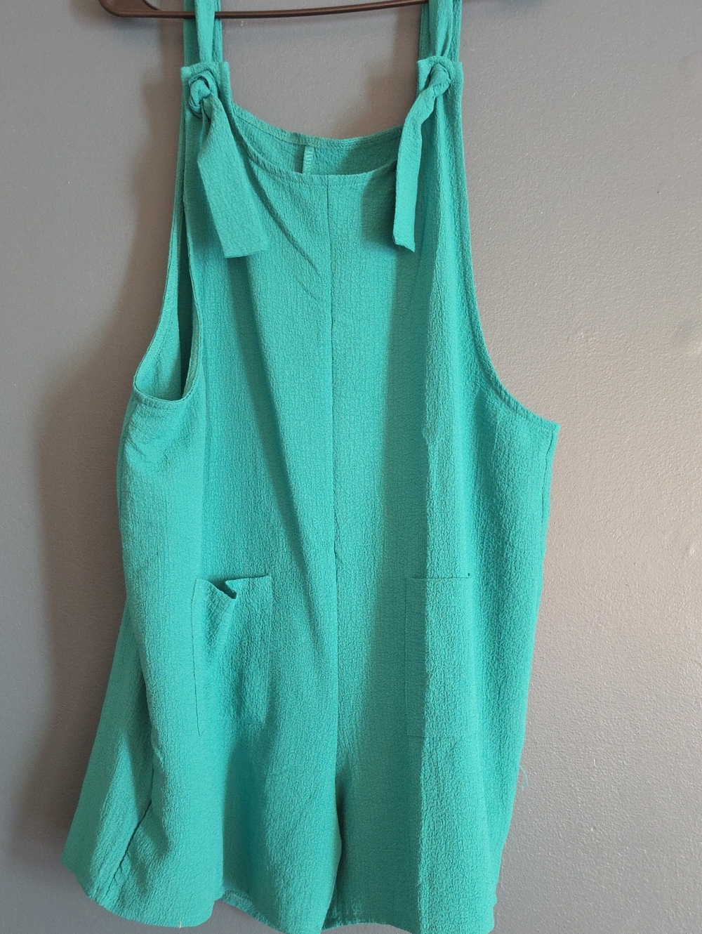Women's Turquoise Tie-Strap Romper